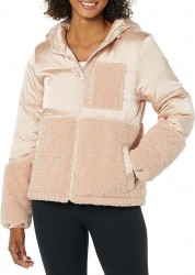 Amazon Essentials Women's Sherpa Puffer Jacket $21 at Amazon