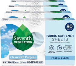 320-Count Seventh Generation Dryer Sheets Fabric Softener 
