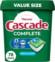  78-count Cascade Complete Dishwasher Pods 