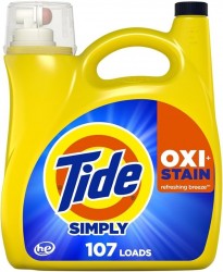 151oz Tide Simply Oxi Boost + Ultra Stain Release Laundry Detergent 