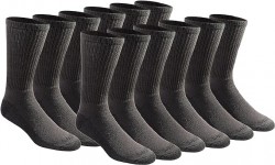 12-Pair Dickies Dri-Tech Essential Moisture Control Men's Crew Socks 