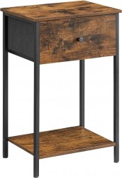 Vasagle Nightstand Side Table with Drawer and Shelf 