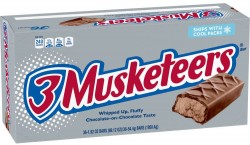 36-Pack 3 MUSKETEERS Candy Milk Chocolate Bars (1.92oz) $19 at Amazon