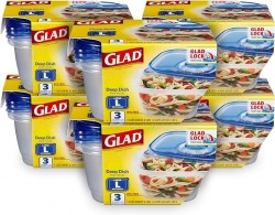 18-Count GladWare Deep Dish Food Storage Containers With Glad Lock Tight Seal$16 at Amazon