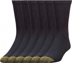  6-Pairs GoldToe Men's Cotton Crew Athletic Socks $12 at Amazon