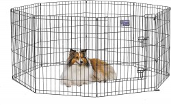 MidWest Homes for Pets Foldable Metal Dog Exercise Pen / Pet Playpen $32 at Amazon