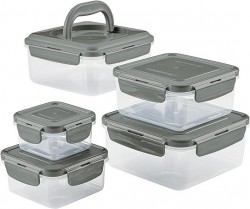 10-Piece Rachael Ray Stacking Leak-Proof Food Storage Container Set $14 at Amazon