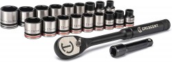 Crescent 20-Piece X10 3/8" Drive 6 Point Standard SAE/Metric Mechanics Tool Set 