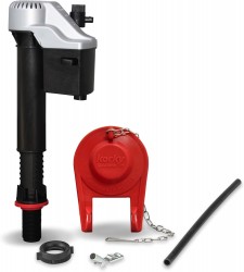 Korky QuietFILL Platinum Universal Toilet Fill Valve & 2" Toilet Flapper Kit 